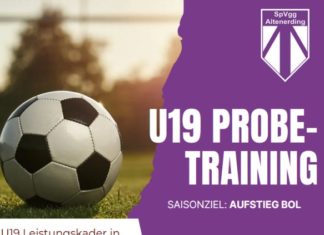 Junioren: Werde ein Teil bei der SpVgg Altenerding – WIR ZÄHLEN AUF DICH